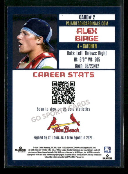 2026 Palm Beach Cardinals Alex Birge