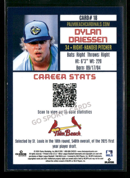 2026 Palm Beach Cardinals Dylan Driessen