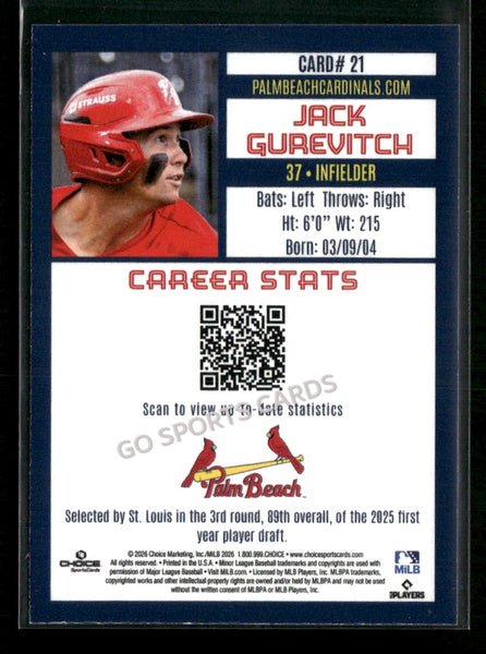 2026 Palm Beach Cardinals Jack Gurevitch