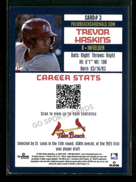 2026 Palm Beach Cardinals Trevor Haskins