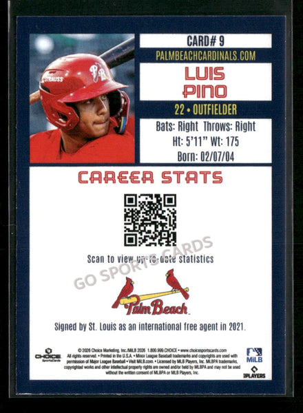 2026 Palm Beach Cardinals Luis Pino