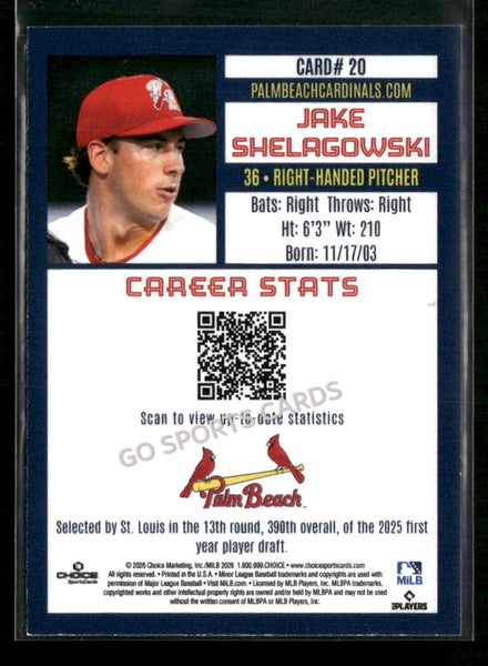 2026 Palm Beach Cardinals Jake Shelagowski