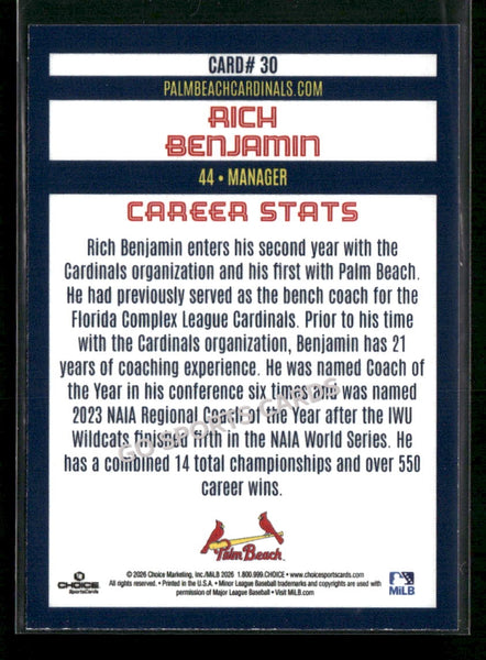 2026 Palm Beach Cardinals Rich Benjamin