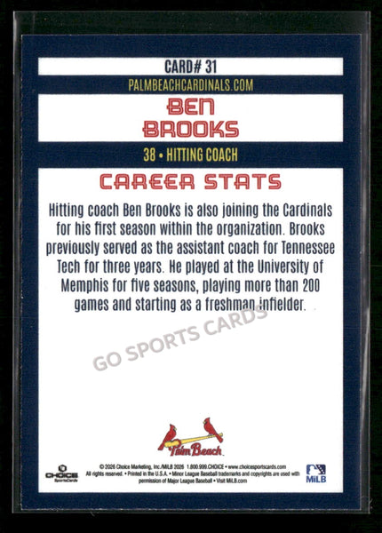 2026 Palm Beach Cardinals Ben Brooks