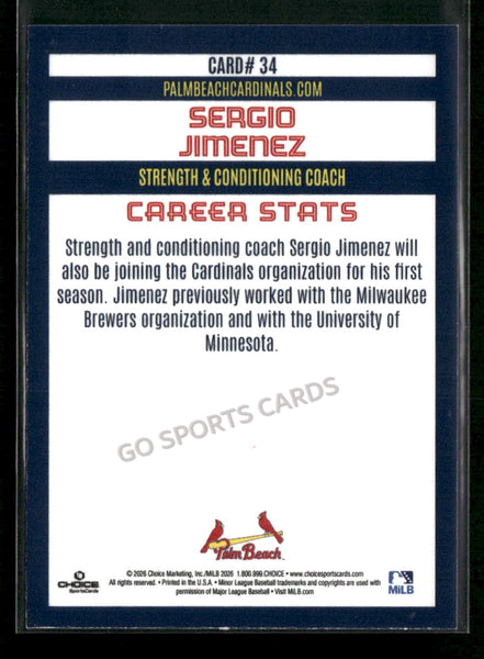 2026 Palm Beach Cardinals Sergio Jimenez
