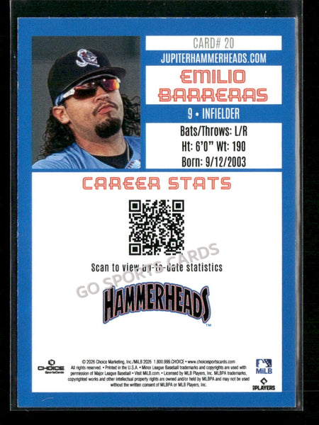 2026 Jupiter Hammerheads Emilio Barreras