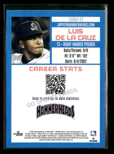 2026 Jupiter Hammerheads Luis De La Cruz
