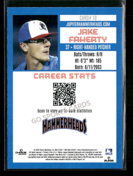 2026 Jupiter Hammerheads Jake Faherty