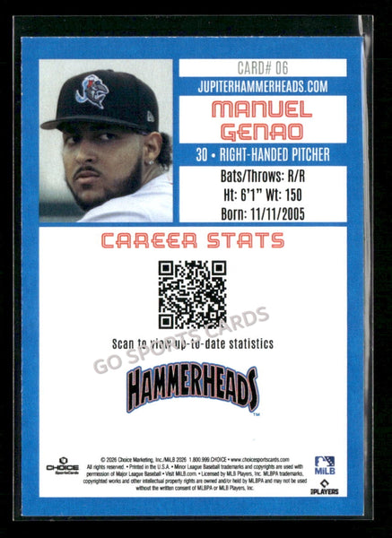 2026 Jupiter Hammerheads Manuel Genao