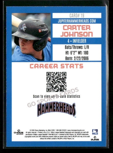 2026 Jupiter Hammerheads Carter Johnson