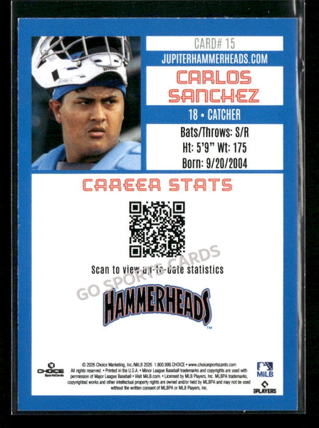 2026 Jupiter Hammerheads Carlos Sanchez