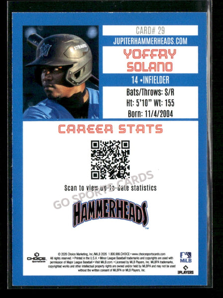 2026 Jupiter Hammerheads Yoffry Solano