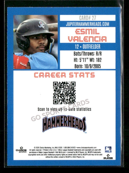 2026 Jupiter Hammerheads Esmil Valencia