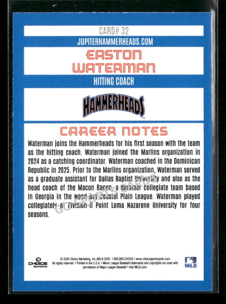 2026 Jupiter Hammerheads Easton Waterman