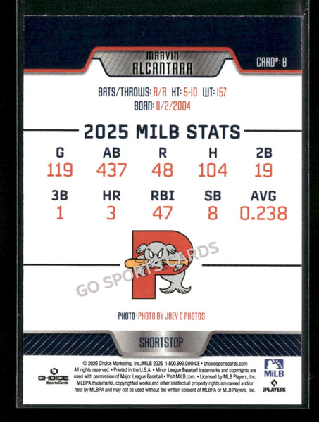 2026 Portland Sea Dogs Marvin Alcantara