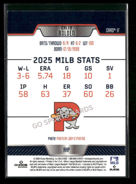 2026 Portland Sea Dogs Caleb Bolden