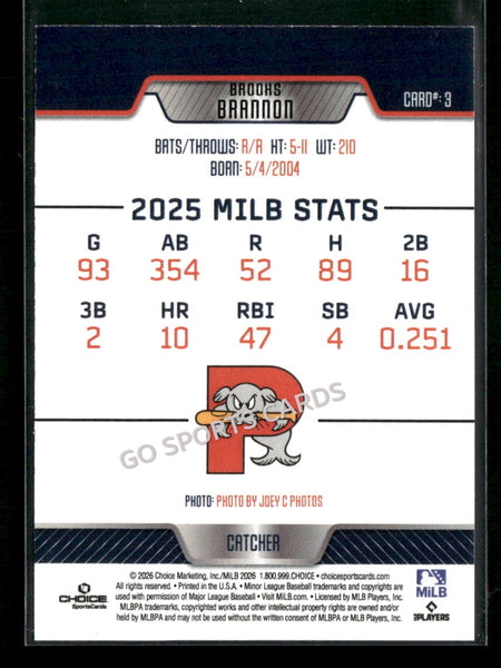 2026 Portland Sea Dogs Brooks Brannon