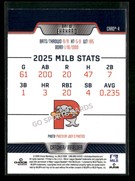 2026 Portland Sea Dogs Drew Ehrhard