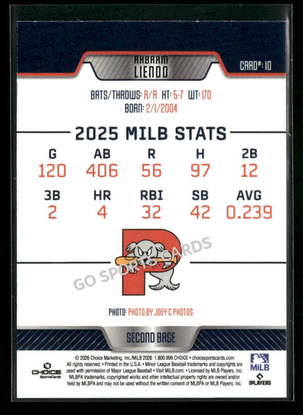 2026 Portland Sea Dogs Ahbram Liendo