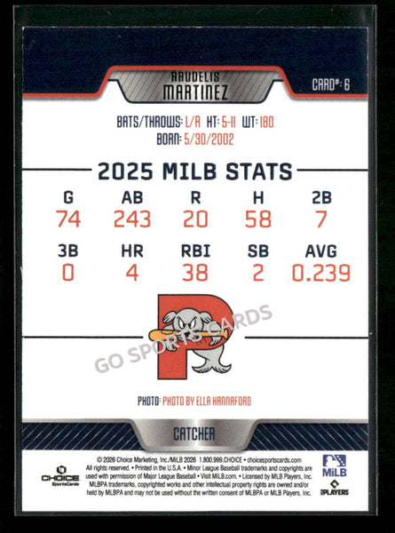 2026 Portland Sea Dogs Raudelis Martinez