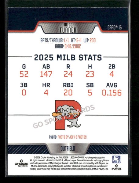 2026 Portland Sea Dogs Will Turner