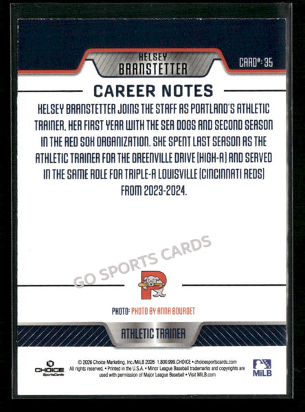 2026 Portland Sea Dogs Kelsey Barnstetter