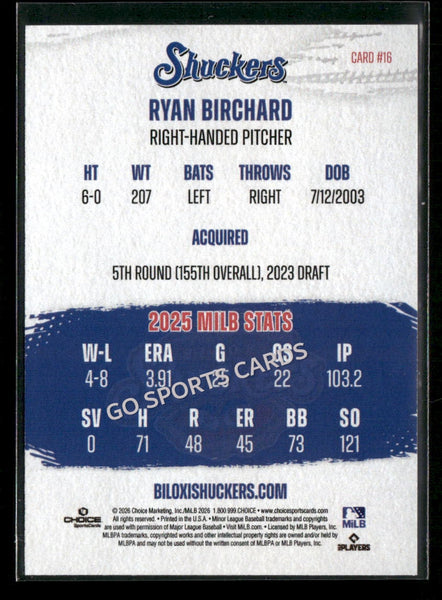 2026 Biloxi Shuckers Ryan Birchard