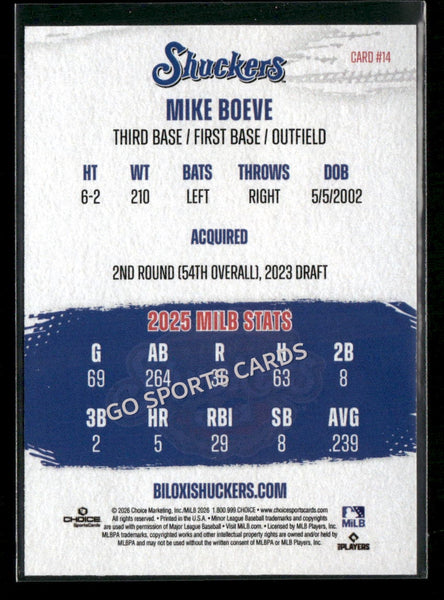 2026 Biloxi Shuckers Mike Boeve
