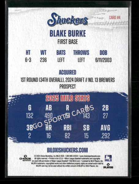 2026 Biloxi Shuckers Blake Burke