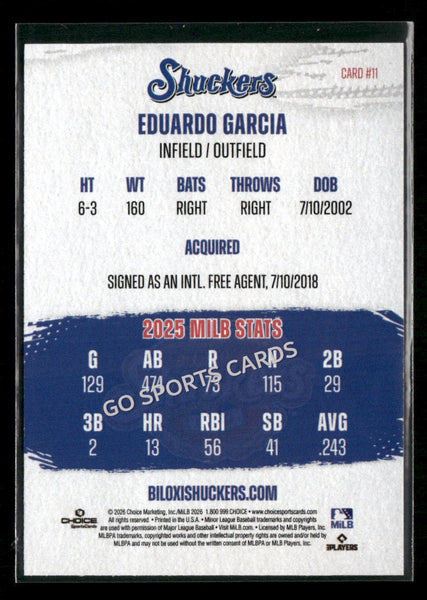 2026 Biloxi Shuckers Eduardo Garcia