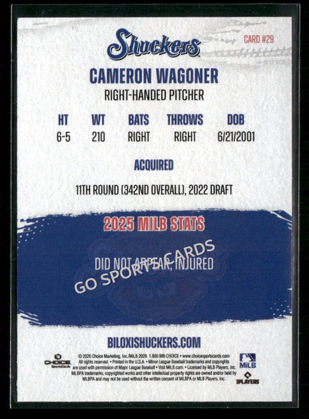 2026 Biloxi Shuckers Cameron Wagoner
