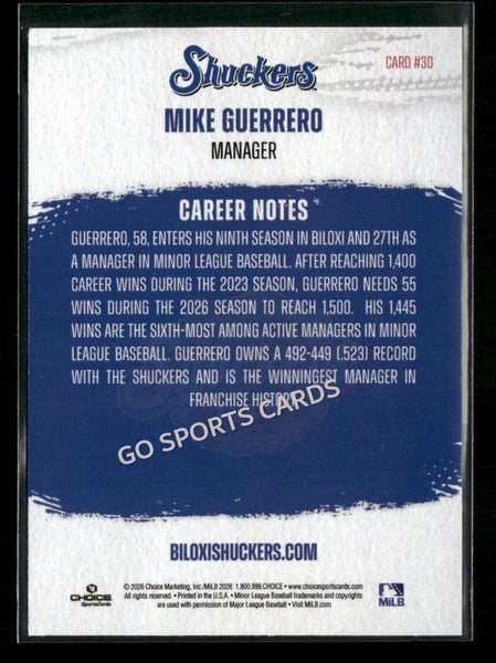 2026 Biloxi Shuckers Mike Guerrero