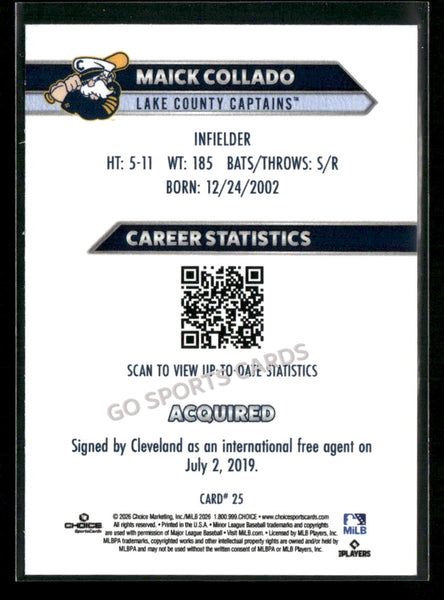2026 Lake County Captains Maick Collado