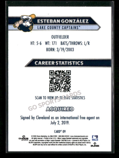 2026 Lake County Captains Esteban Gonzalez