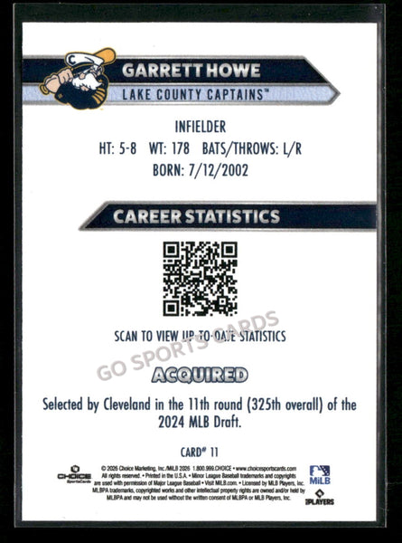 2026 Lake County Captains Garrett Howe