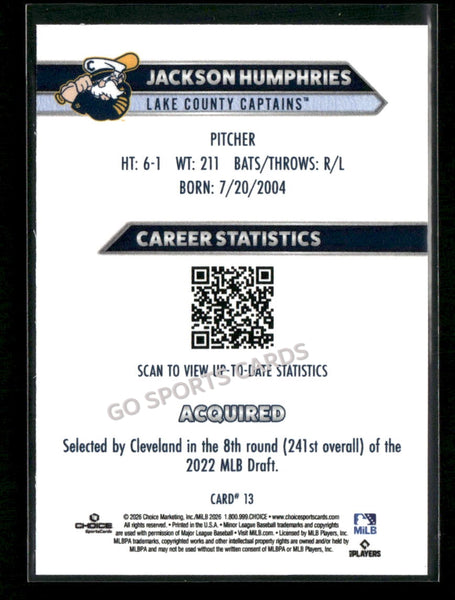 2026 Lake County Captains Jackson Humphries