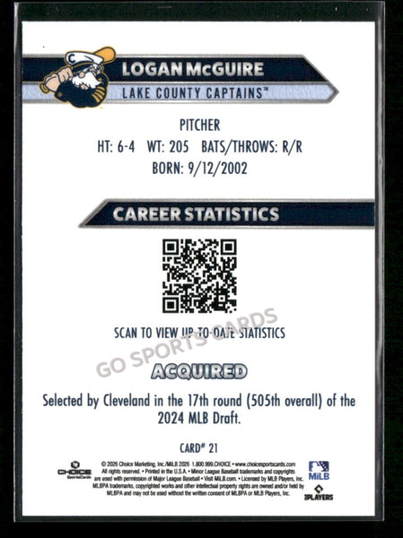2026 Lake County Captains Logan McGuire