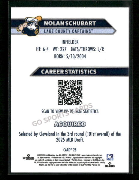 2026 Lake County Captains Nolan Schubart