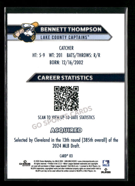 2026 Lake County Captains Bennett Thompson