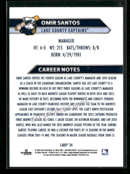 2026 Lake County Captains Omir Santos