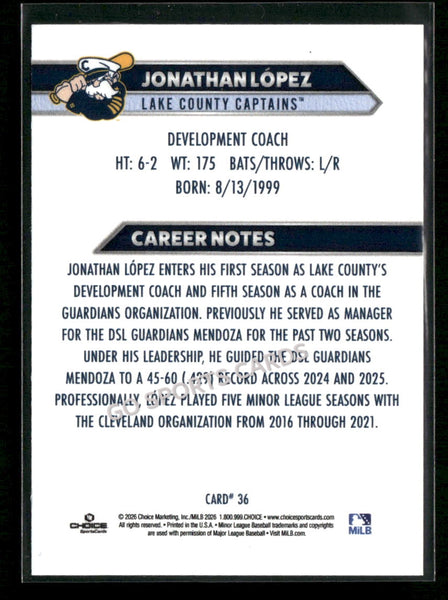 2026 Lake County Captains Jonathan Lopez