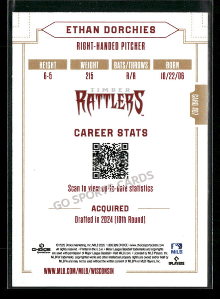 2026 Wisconsin Timber Rattlers Ethan Dorchies