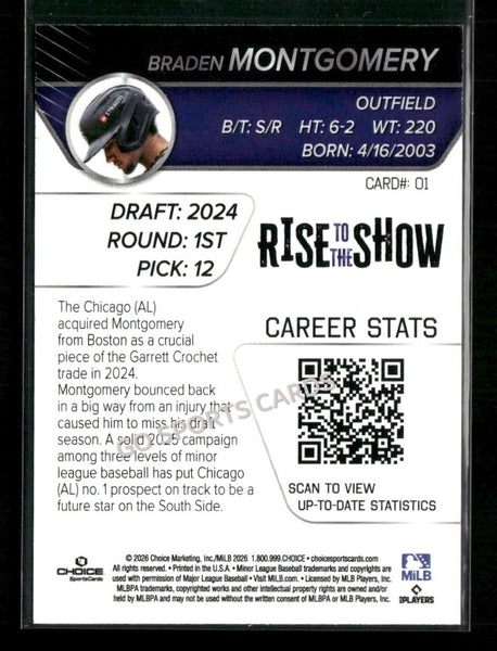 2026 Winston Salem Rise to the Show Top Prospects Braden Montgomery