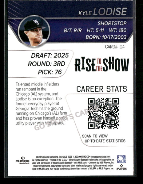 2026 Winston Salem Rise to the Show Top Prospects Kyle Lodise