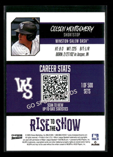 2025 Winston Salem Rise to the Show Top Prospects Colson Montgomery