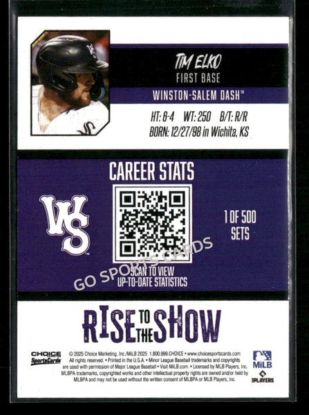 2025 Winston Salem Rise to the Show Top Prospects Tim Elko