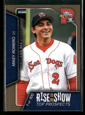 2026 Portland Sea Dogs Rise to the Show Top Prospects GOLD /100 Mickey Romero