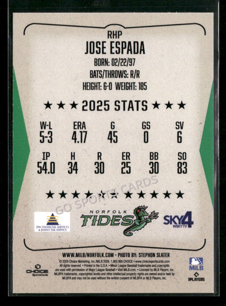2026 Norfolk Tides Jose Espada