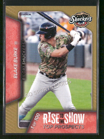 2026 Biloxi Shuckers Rise to the Show Top Prospects GOLD /100 Blake Burke