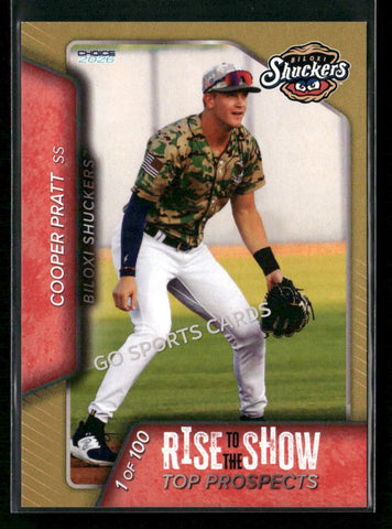 2026 Biloxi Shuckers Rise to the Show Top Prospects GOLD /100 Cooper Pratt
